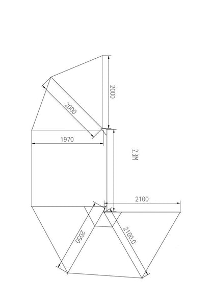 Platinum 2.3m 270 Semi Automatic Opening FREESTANDING Awning