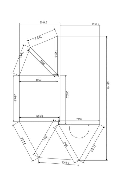 Platinum 2.5m 270 SEMI AUTOMATIC Opening Awning with Moon Zip