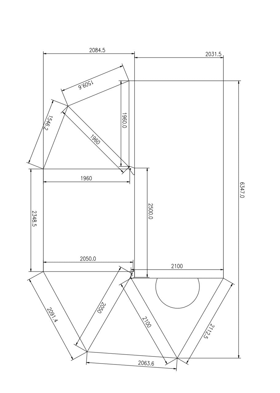 Platinum 2.5m 270 Degree FREESTANDING Awning