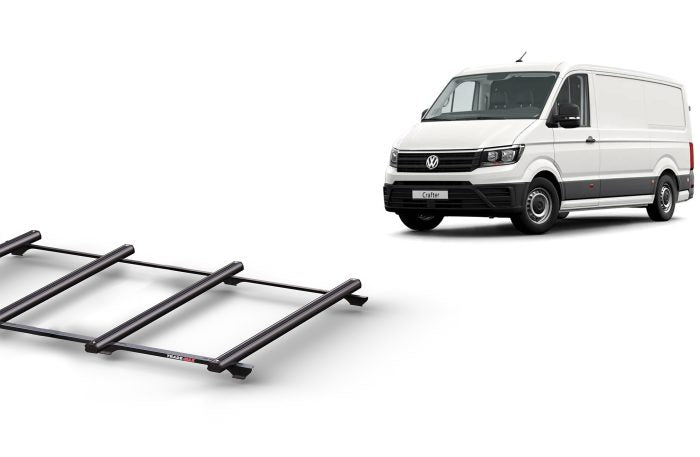Thumbnail image of Volkswagen Crafter LWB H/roof (2018 - Current) Trademax Crossbars x 4