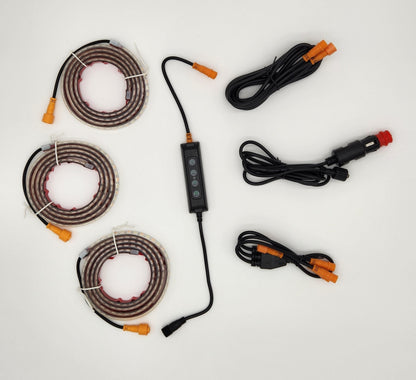 3 Strip Tri-Colour LED Awning Light Kit